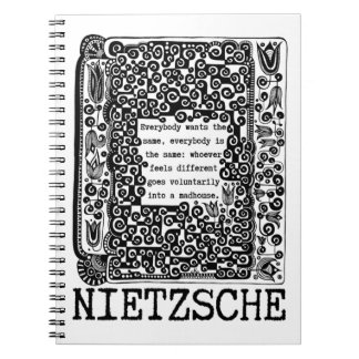 de filosofie van Nietzsche over schapen en MADHOUS Notitieboek