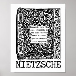 de filosofie van Nietzsche over schapen en MADHOUS Poster