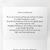 De Fin D'année Trois Volets Carte endommagée et Battue (Intérieur en premier)