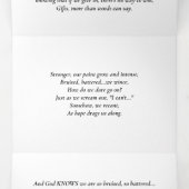 De Fin D'année Trois Volets Carte endommagée et Battue (Intérieur au milieu)