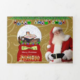 De Fin D'année Trois Volets Las Vegas Hotel & Casino Tripli Lettre pliée Carte