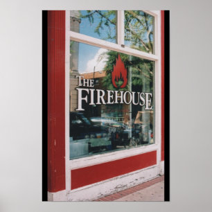 De Firehouse Bar in het centrum van Athene, GA. Poster