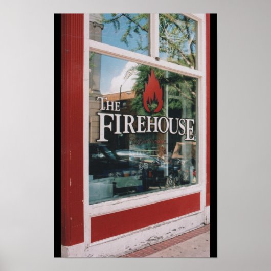 De Firehouse Bar in het centrum van Athene, GA. Poster (Voorkant)