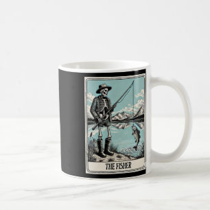 De Fisher Skeleton Tarot Kaart voor Gevist liefheb Koffiemok