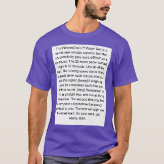De Fitnessgram pacer test grappig T-shirt