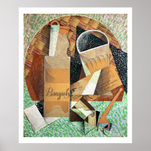 De flacon met Banyuls, 1914 (gouache & collage) Poster