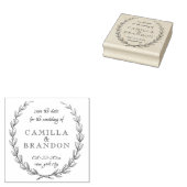 De flacon van de flitsklare flits bewaart de datum 	rubberstempel (Gestempeld)