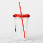 De Flash Rainbow-Logo Acryl Drinkbeker (Links)