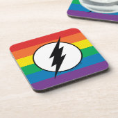 De Flash Rainbow-Logo Bier Onderzetter (Linkerzijde)