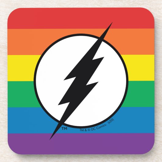 De Flash Rainbow-Logo Bier Onderzetter (Voorkant)
