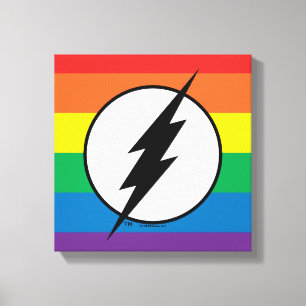 De Flash Rainbow-Logo Canvas Afdruk