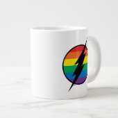 De Flash Rainbow-Logo Extra Grote Beker (Voorkant rechts)