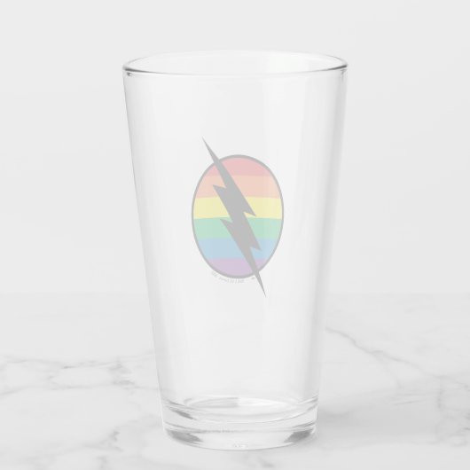 De Flash Rainbow-Logo Glas (Achterkant)