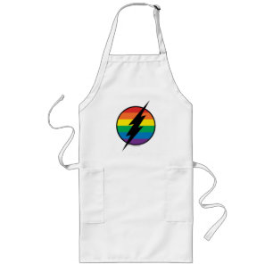 De Flash Rainbow-Logo Lang Schort