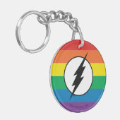 De Flash Rainbow-Logo Sleutelhanger (Voorkant Links)
