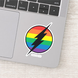 De Flash Rainbow-Logo Sticker