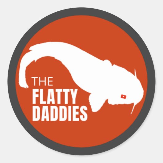 De flatty Daddies Ronde Sticker (Voorkant)