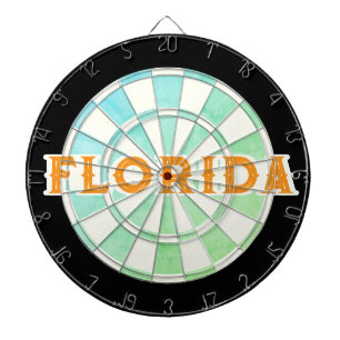 De Fléchettes FLORIDA Cible élégante avec ombre et texte orange