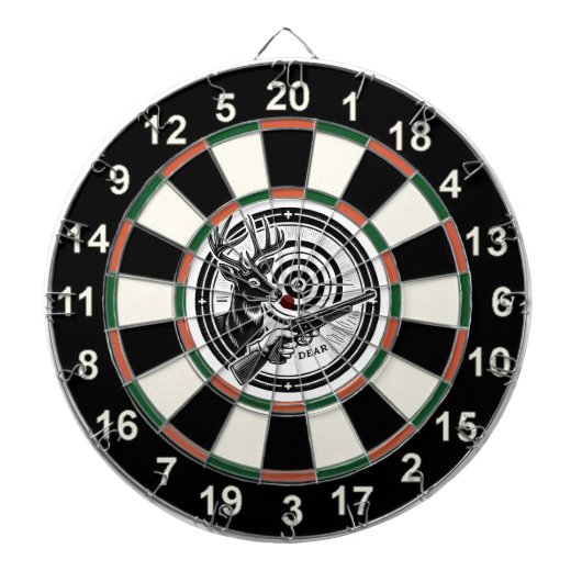 De Fléchettes Gros cerf Antler dans la cible (Devant)