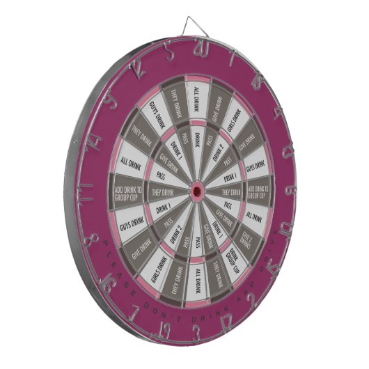 De Fléchettes Jeu potable dans le rose et le gris (Devant gauche)