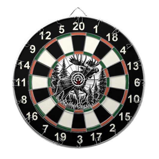 De Fléchettes Oie sauvage dans la cible forestière (Devant)