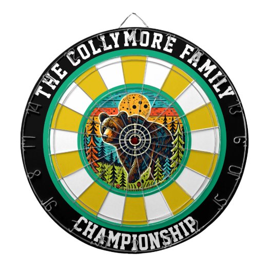 De Fléchettes Ours grizzli forestier avec cible (Devant)