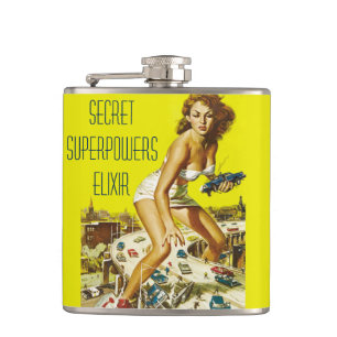 De fles van grappige douanevrouwen heupfles