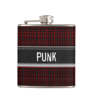 De Fles van het Monogram van de Plaid van de Heupfles