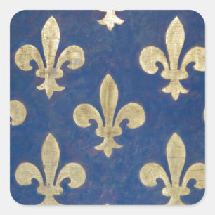 De fleur-de-lis of fleur-de-lys vierkante sticker