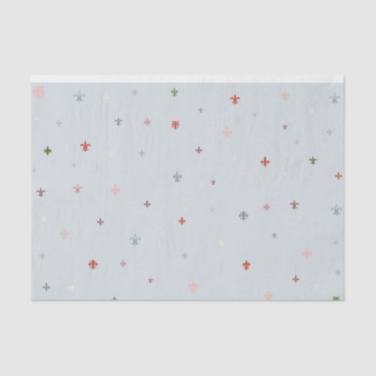 De Fleur-de-Lis -  pasteelkleuren Tissuepapier (Voorkant)