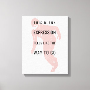 De flits "Blanco uitdrukking" Citaat Silhouette Canvas Afdruk