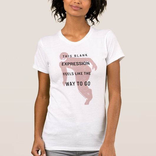 De flits | "Blanco uitdrukking" Citaat Silhouette T-shirt (Voorkant)