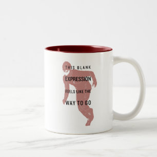 De flits "Blanco uitdrukking" Citaat Silhouette Tweekleurige Koffiemok