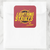 De flits | "blikseminslag" vierkante sticker (Tas)