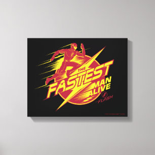 De flits De snelste Man leeft Canvas Afdruk
