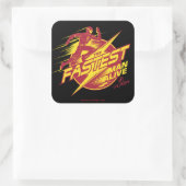 De flits | De snelste Man leeft Vierkante Sticker (Tas)