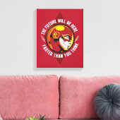 De flits | "De toekomst zal er zijn" Canvas Afdruk (Insitu (Woonkamer))