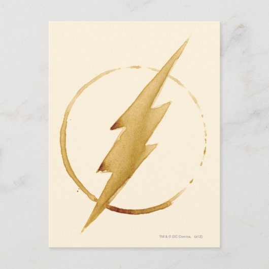 De flits | Geel borstEmbleem Briefkaart (Voorkant)
