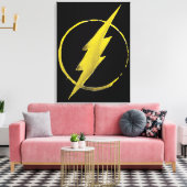 De flits | Geel borstEmbleem Canvas Afdruk (Insitu (Woonkamer))