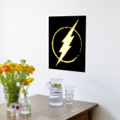 De flits | Geel borstEmbleem Folie Afdrukken (Laag (Keuken))