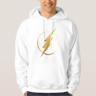 De flits   Geel borstEmbleem Hoodie