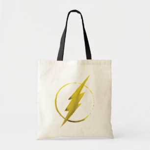 De flits Geel borstEmbleem Tote Bag