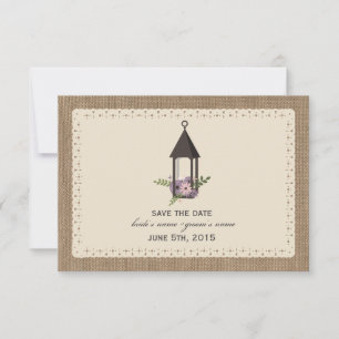 De flits geïnspireerde vlakke lantaarn bespaart de save the date