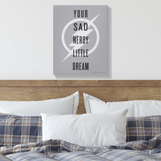 De flits | "Jouw Zad Nerdy Little Dream" Canvas Afdruk (Insitu (Slaapkamer))