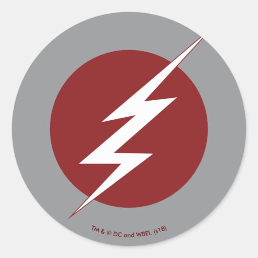 De flits | Lightning Bolt Logo Ronde Sticker (Voorkant)