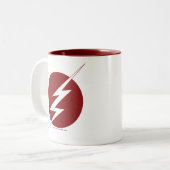 De flits | Lightning Bolt Logo Tweekleurige Koffiemok (Voorkant links)