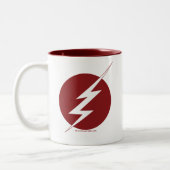De flits | Lightning Bolt Logo Tweekleurige Koffiemok (Links)