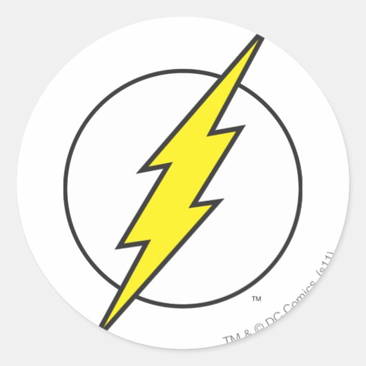 De flits | Lightning Bolt Ronde Sticker (Voorkant)