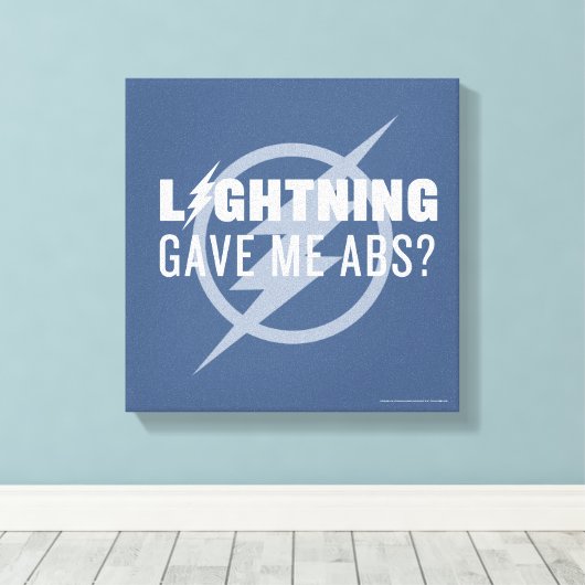 De flits | "Lightning Gave Me Abs?" Canvas Afdruk (Insitu (Houten vloer))