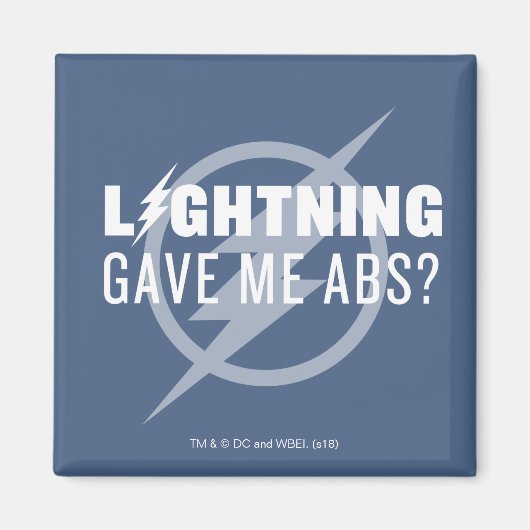 De flits | "Lightning Gave Me Abs?" Magneet (Voorkant)